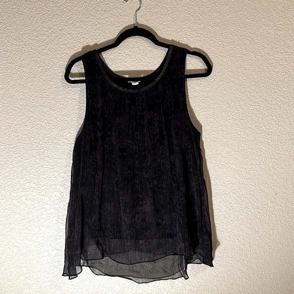 Converse Flowy Tank top - XL purple and black splatters